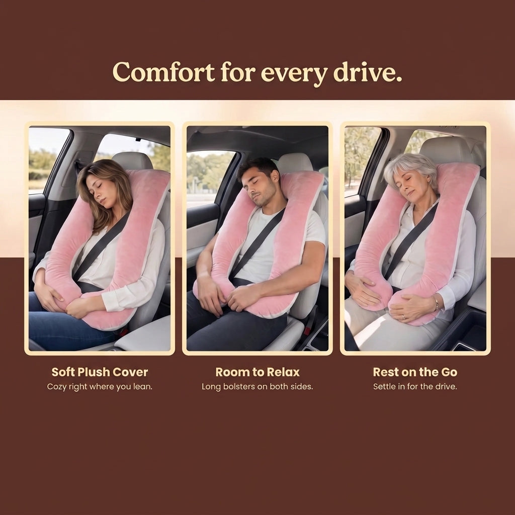 Passengers resting on road trips with ComfyCushion