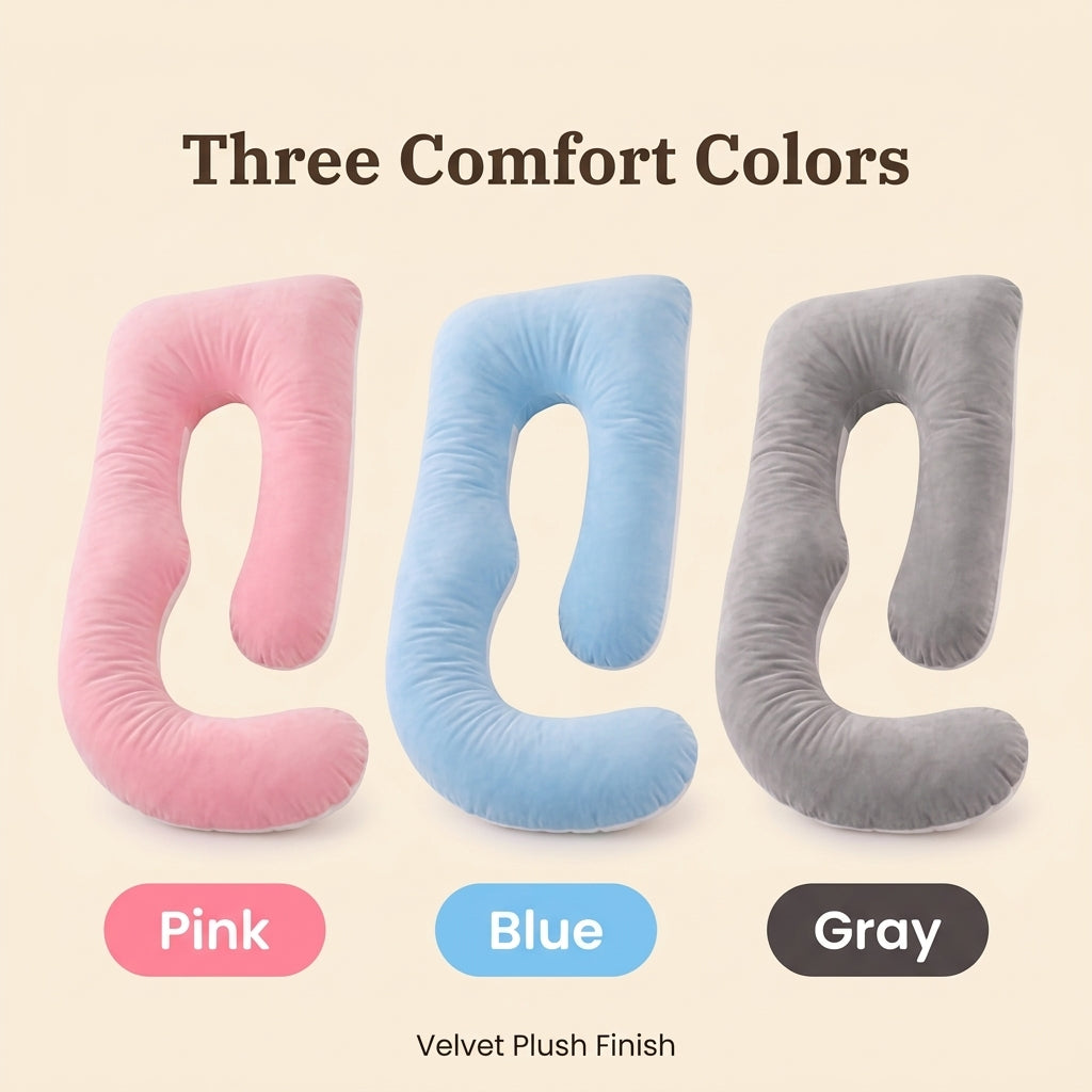 ComfyCushion colors: pink, blue and gray